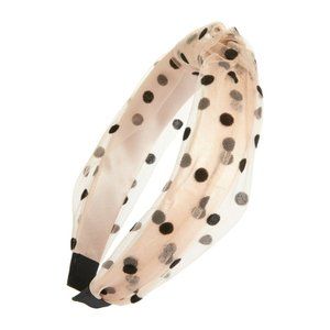 BP Nordstrom Tulle Wrapped Headband Polka Dot
